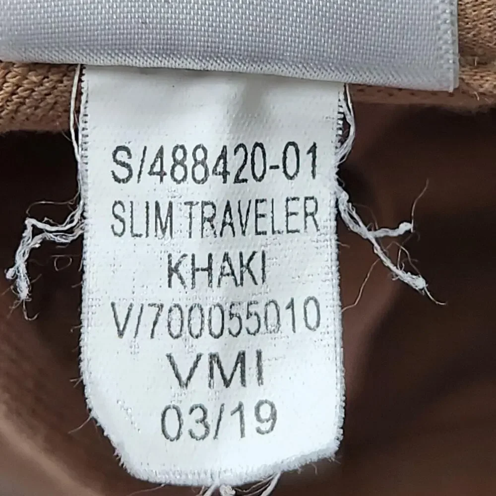 Banana Republic Slim Traveler Jeans Mens 38x32 Beige Slim Straight Stretch Denim